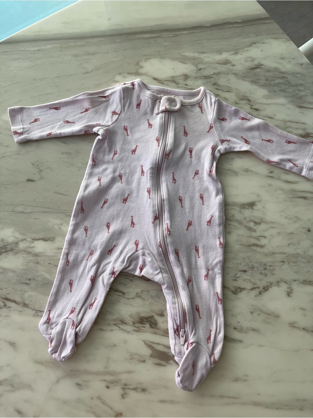 Carter's Footed One-Piece with Giraffe Print